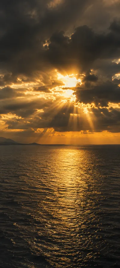 Ocean Sunset Rays