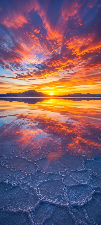 Salt Flat Sunset Reflection