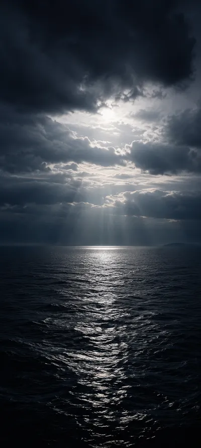 Stormy Sea Light Rays