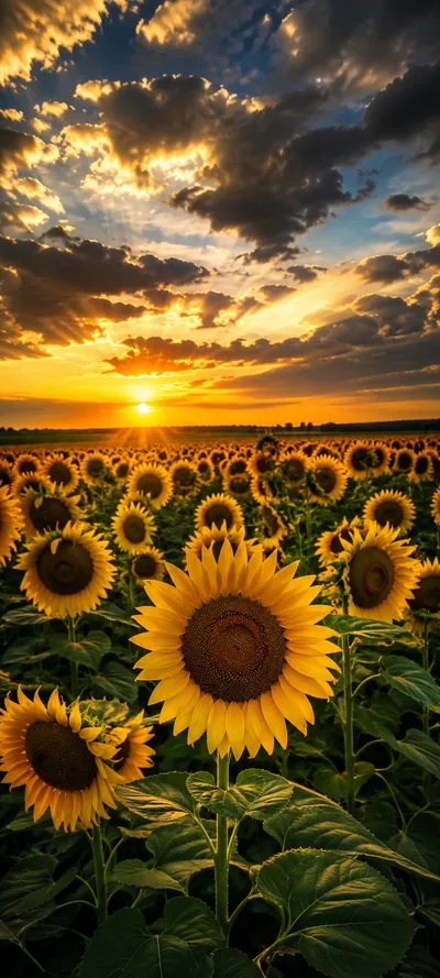 Sunflower Field Sunset