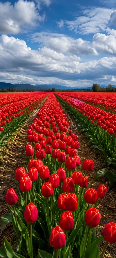 Tulip Field Rows