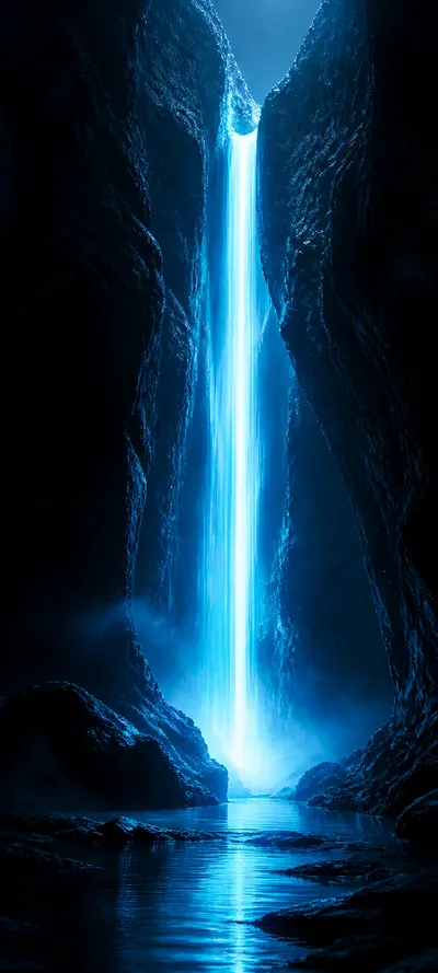 Epic Cinematic Electric Waterfall