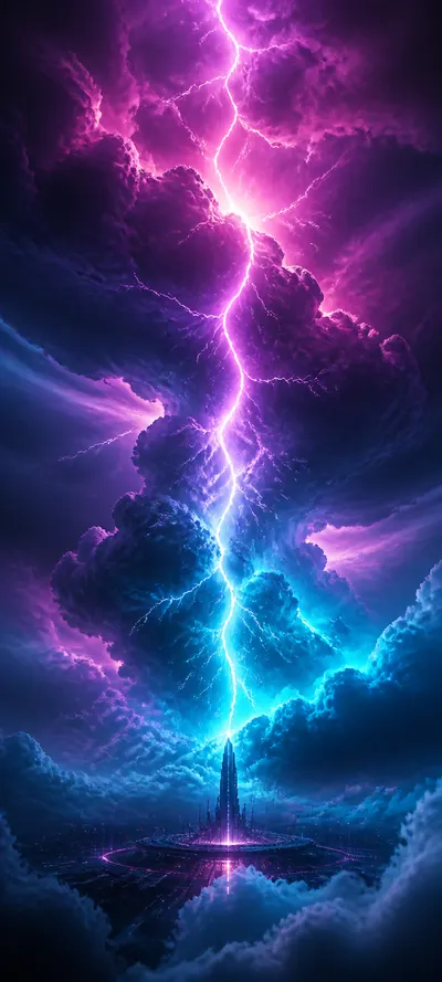 Epic Cinematic Neon Storm