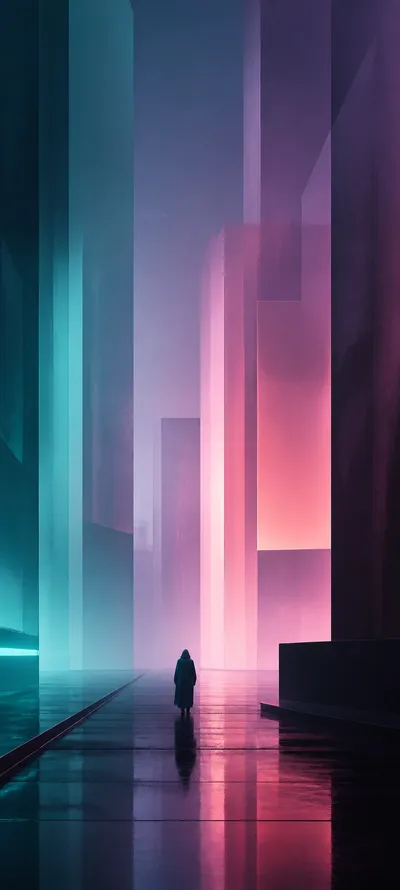 Minimal Iconic Holographic Street