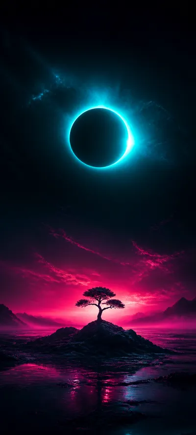 Minimal Iconic Neon Eclipse