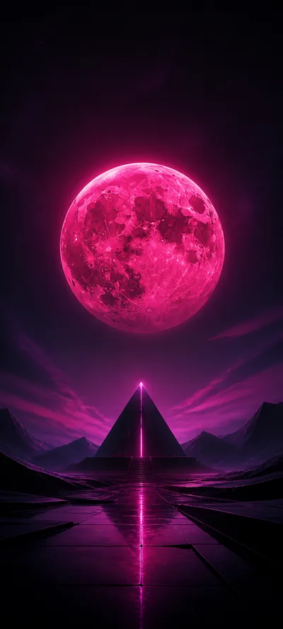 Minimal Iconic Neon Moon