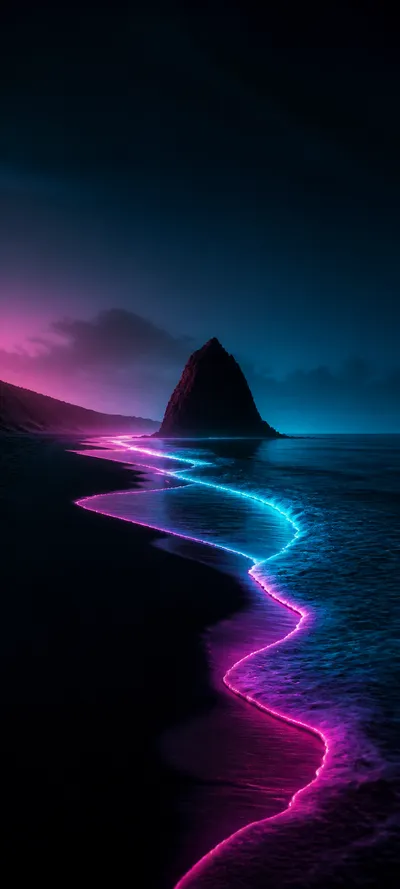 Minimal Iconic Synthwave Coast