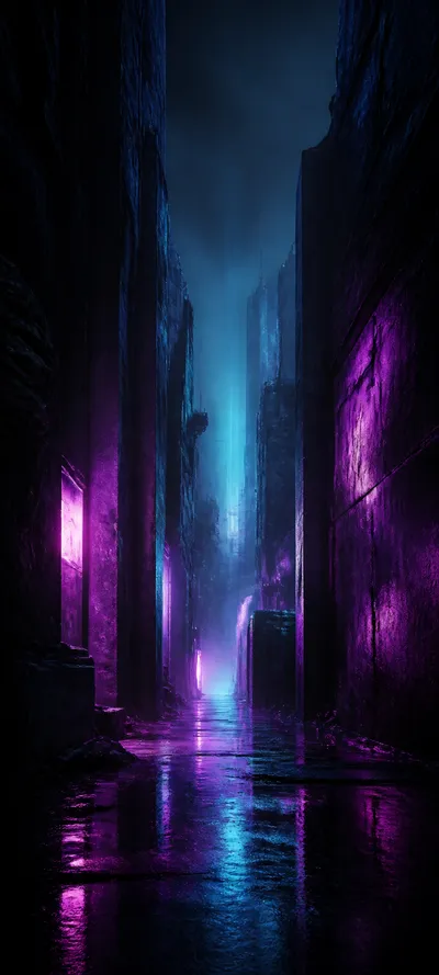 Moonlit Realm Rain Alley