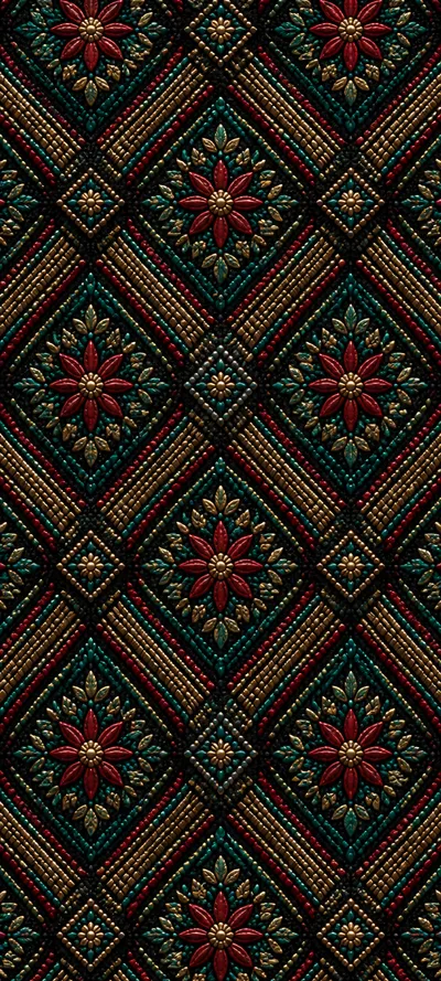 Embossed Luxe Beaded Geometry