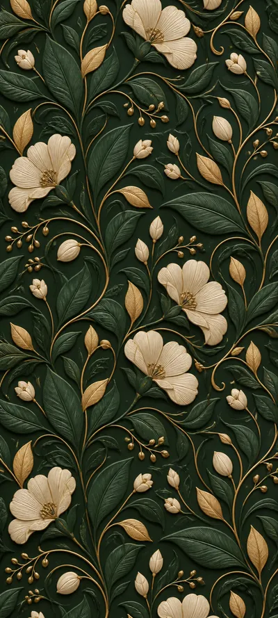 Embossed Luxe Botanical Linework