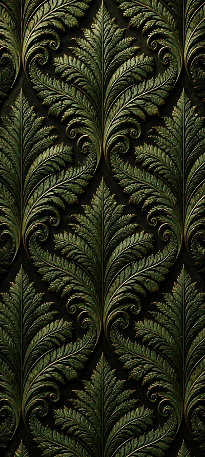 Embossed Luxe Fractal Fern