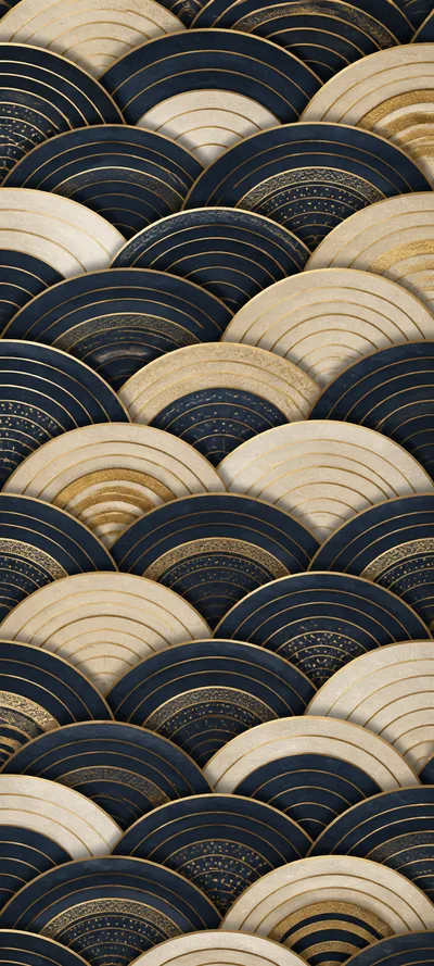 Embossed Luxe Japanese Seigaiha