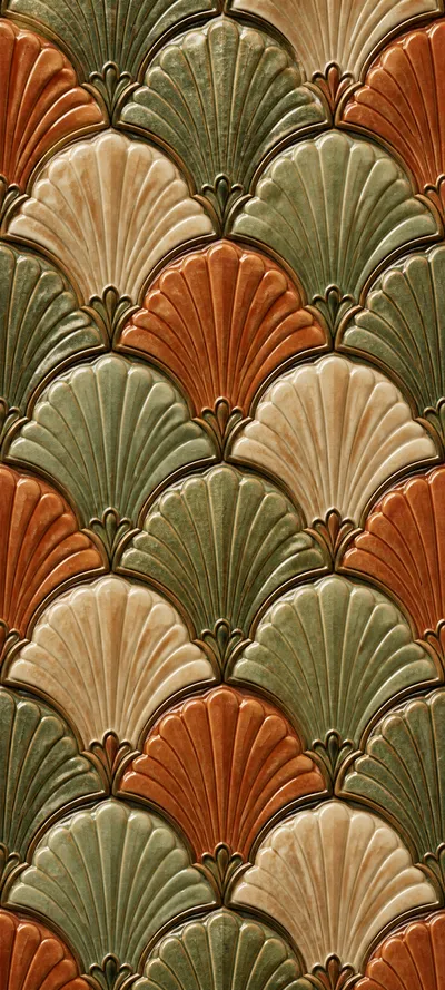 Embossed Luxe Scalloped Clay
