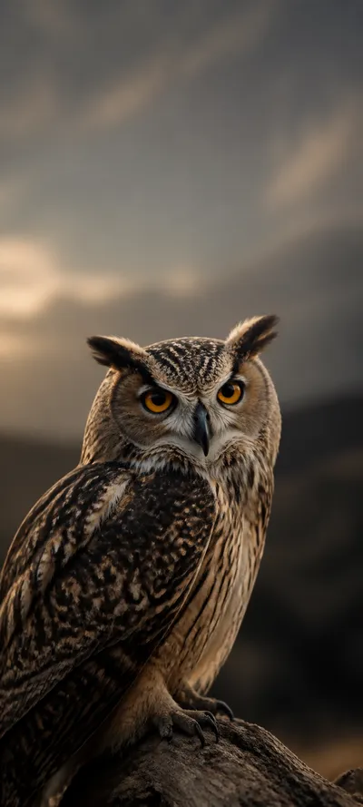 Cinematic Dawn Owl Closeup
