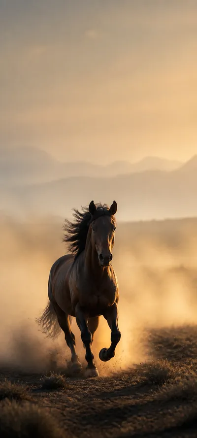 Cinematic Dawn Wild Horse