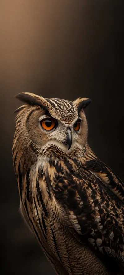Minimal Luxe Owl Closeup