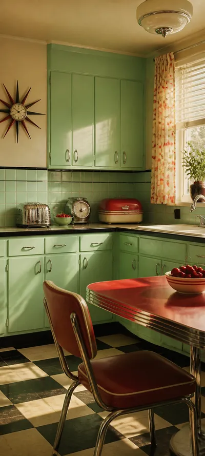 Authentic Print Retro Kitchen