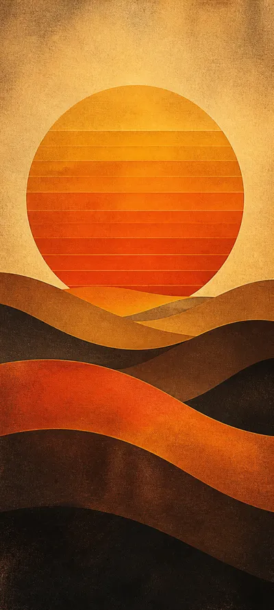Authentic Print Seventies Sun