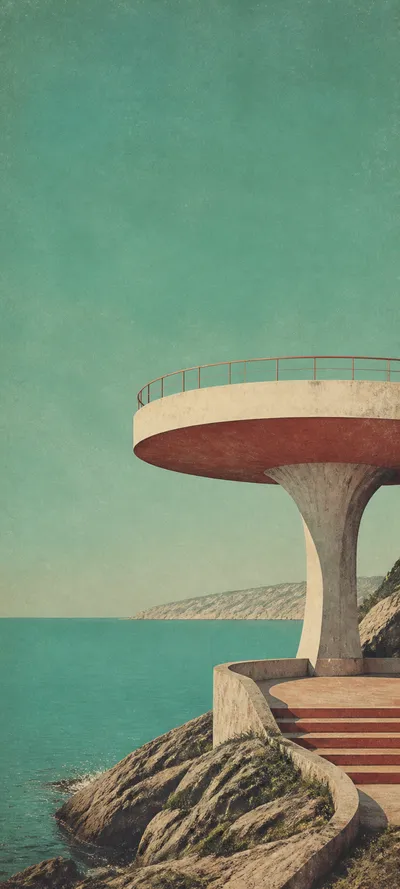 Retro Minimal Film Grain Coast