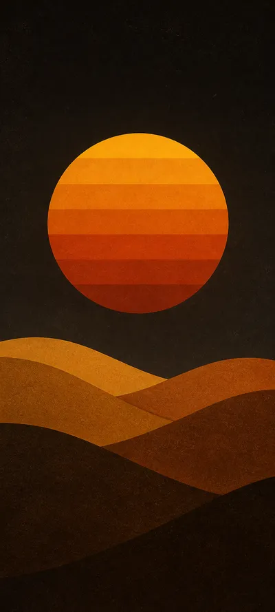 Retro Minimal Seventies Sun