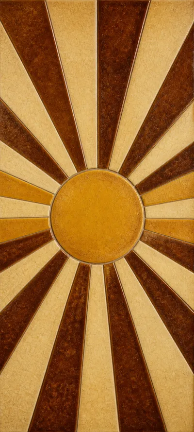 Retro Minimal Sunburst Tiles