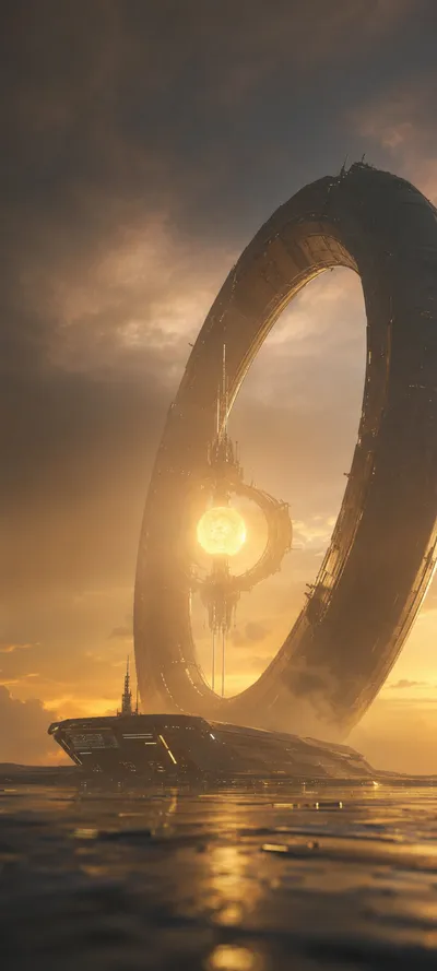 Golden Hour Sun Megastructure