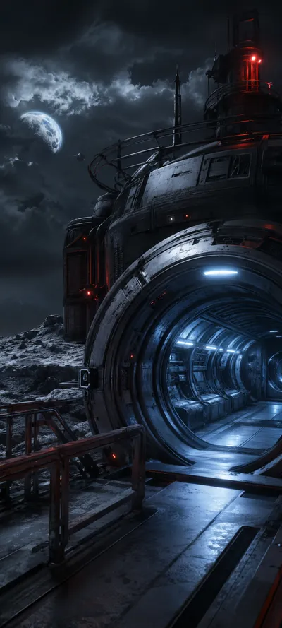 Lunar Station Red Emergency Storm