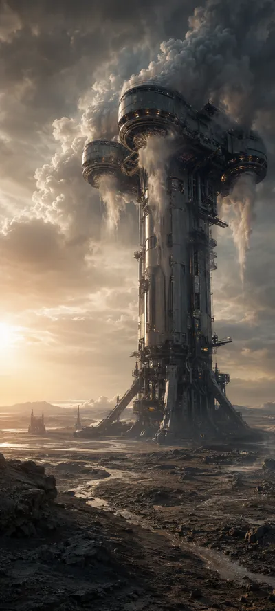 Terraforming Machine Alien Sunrise