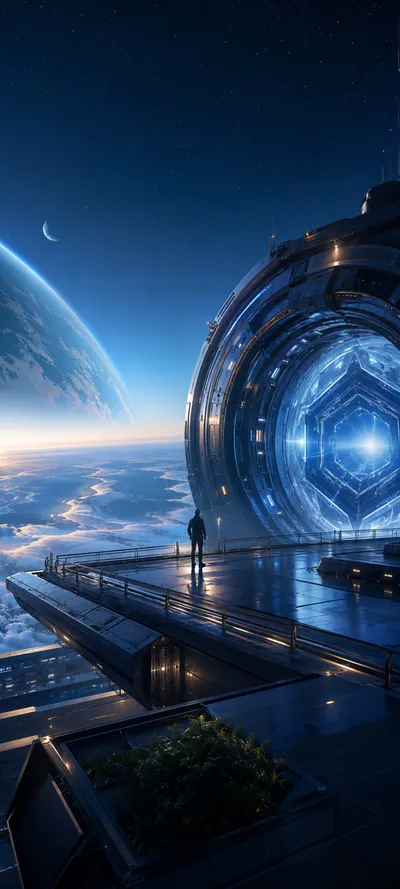 Wormhole Blue Hour Planet