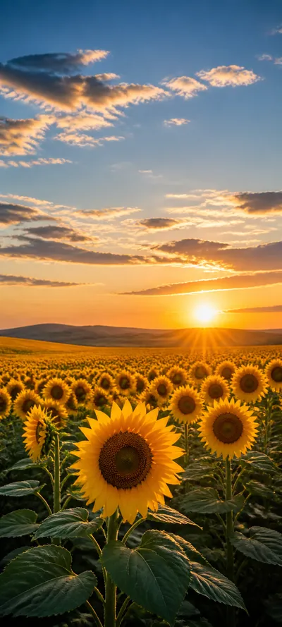 Blue Hour Sunflower Summer
