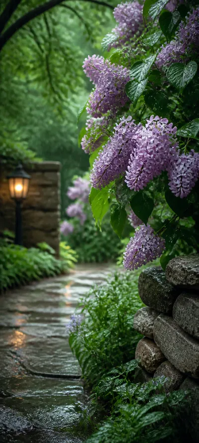 Editorial Detail April Rain Garden