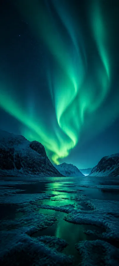 Blue Hour Emerald Aurora