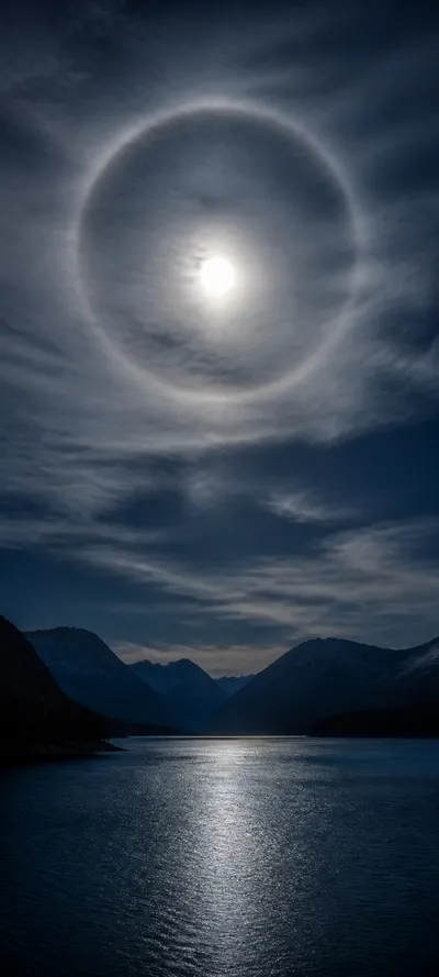 Blue Hour Moon Halo
