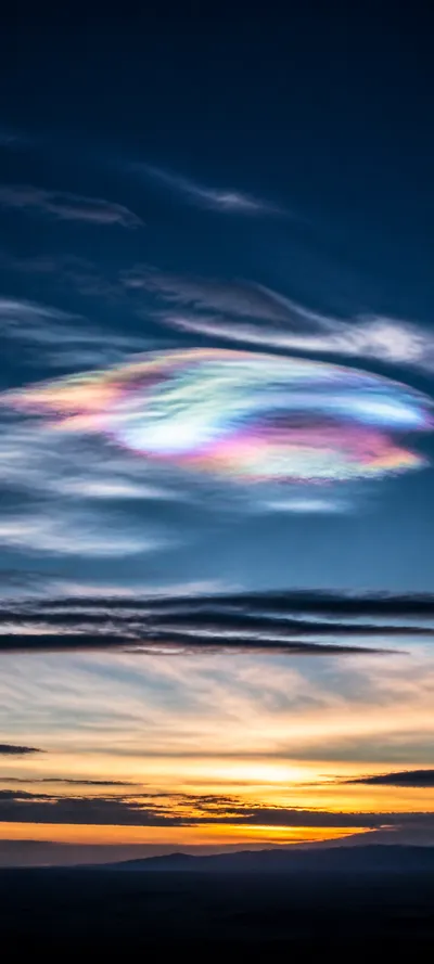 Blue Hour Rainbow Cloud