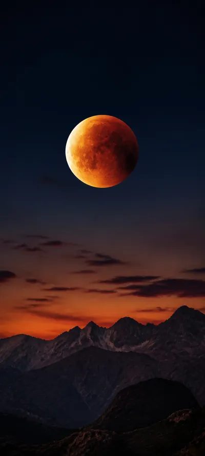 Blue Hour Red Moon