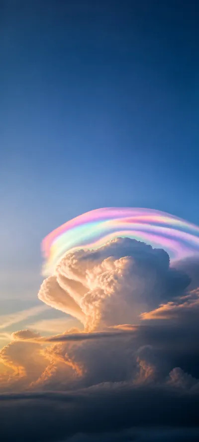 Cinematic Dawn Rainbow Cloud