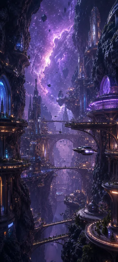 Alien Crystal Cavern City