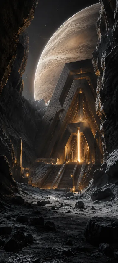 Ancient Alien Temple on Saturn Moon