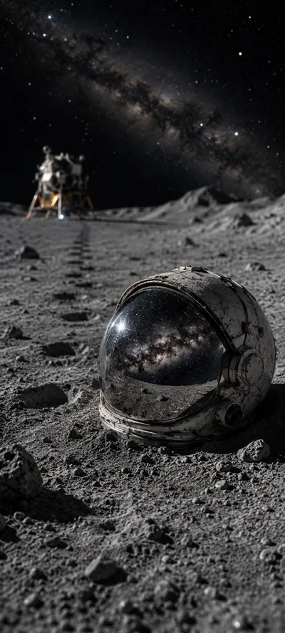 Lunar Lander & Astronaut Helmet