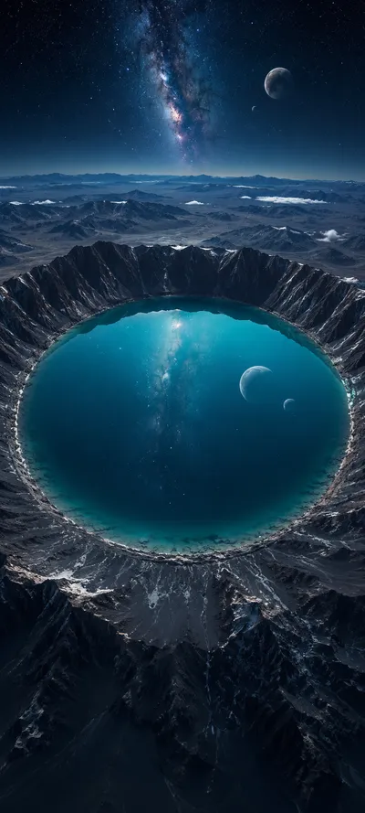 Meteor Crater Lake Turquoise Water