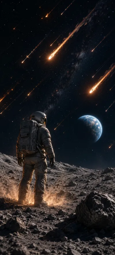 Meteor Shower Asteroid Astronaut