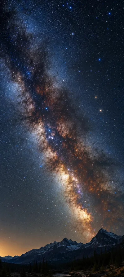 Milky Way over Mountains