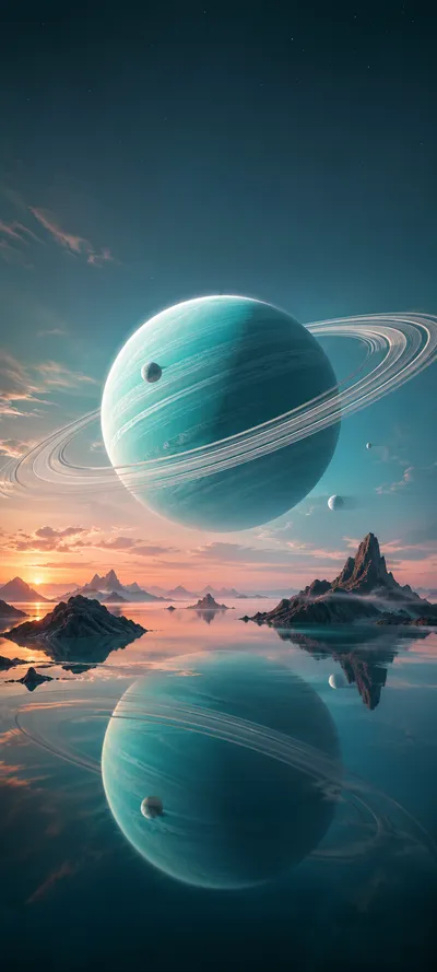 Ringed Gas Giant Reflection