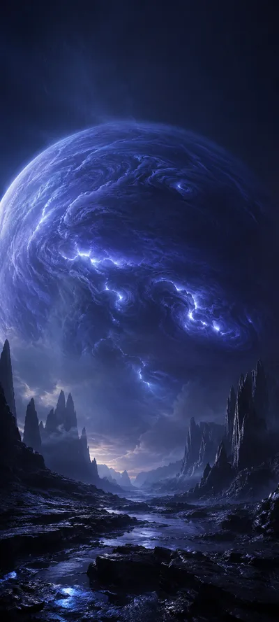 Stormy Neptune Gas Giant