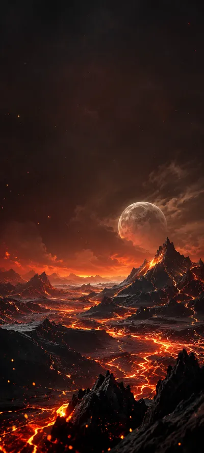Volcanic Lava Exoplanet