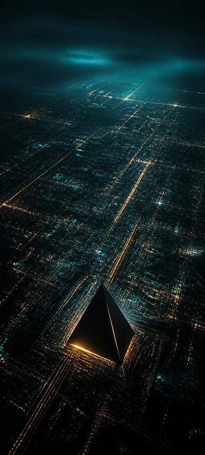 Minimal Iconic Smart City Grid