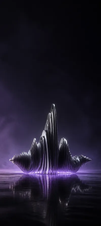 Minimal Iconic Waveform Sculpture
