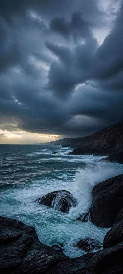 Blue Hour Coastal Hurricane
