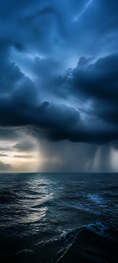 Blue Hour Ocean Squall