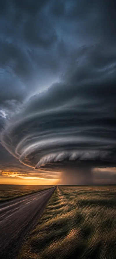Blue Hour Prairie Supercell